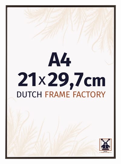 Fotolijst A4 21x29,7 cm - Kunststof - Antraciet - Easy