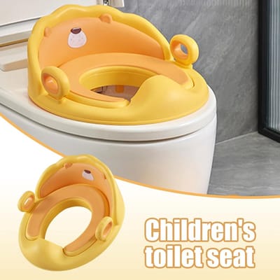 Zindelijkheidstrainer - Potje Toilet - Peuter Zindelijk - Met Handgrepen - 38 x 34 cm - Geel
