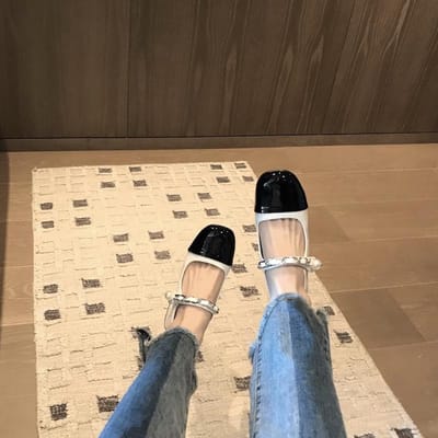 Dikke Hak Kleur Matching Kleine Geur Zachte Mary Jane Schoenen Dames Ronde Neus Retro 35 brown