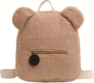 Livano Teddy Tas - Fluffy - Rugzak - Backpack - Schooltas - Dames - Heren - Meisje - Jongens - Beige