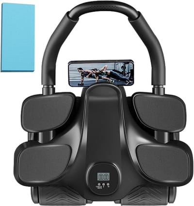 Buikwiel Ab Roller - Buikspierwiel Core Trainer - Core Training - Vierwiel Stabiliteit - 37 x 29 x 17.5 cm