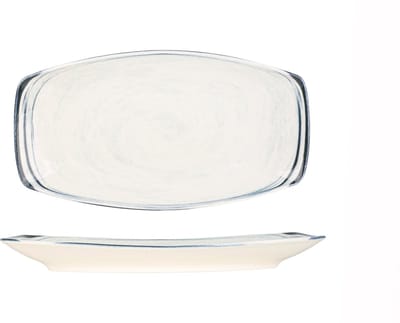 Kütahya Porselen Serveerschaal - Frame - Porselein - 27x16 cm - set van 2