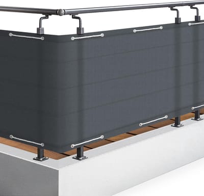 Azalia Ondoorzichtig Balkonscherm 90x600 cm - Windscherm voor Balkon en Tuin - UV-Bescherming en Waterafstotend