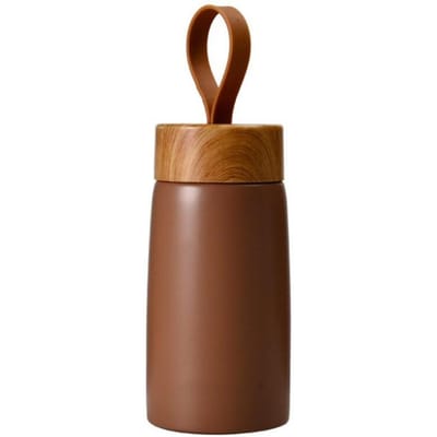 Geïsoleerde Koffiemok 304 Roestvrijstalen Beker Water Thermosfles Vacuümfles Mini Waterfles Draagbare Reisbeker Thermische Beker 201-300ml bruin