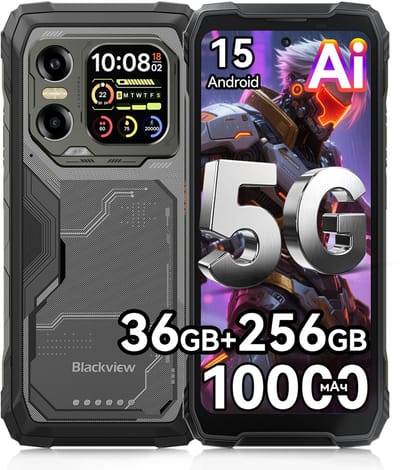 Blackview XPLORE X1 Robuuste Smartphone 5G - 36GB RAM - 256GB ROM - 10000mAh 55W - 6,78 inch 120Hz - IP68/IP69K Robuuste Telefoon - 108MP+50MP Camera - Android 15 - NFC GPS - Zwart