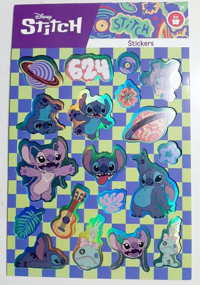 Disney Lilo&Stitch stickerblok - 6 vellen stickers - Stitch universum planeten - heelal stickerboek