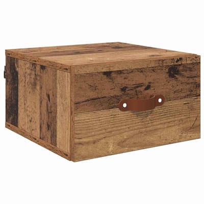 vidaXL Wandkastje 35 x 35 x 20 cm Bewerkt hout Oud Hout