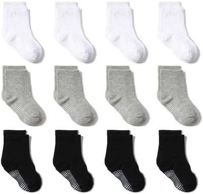 Dailygoody - Antislip Babysokken - Zachte En Ademend - Uniseks Kinderen - 12 Paar - Grip Voor Peuters - Geschikt Voor 1-3 Jaar