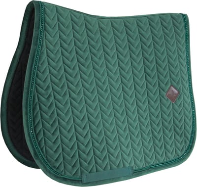 Kentucky Horsewear - Velvet Zadeldoek - Zadeldekje - Skin Friendly - Dressuur - Dennegroen