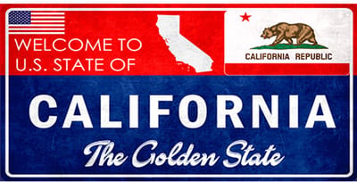 Signs-USA - Souvenir Kentekenplaat - metaal - California - 15 x 30 cm
