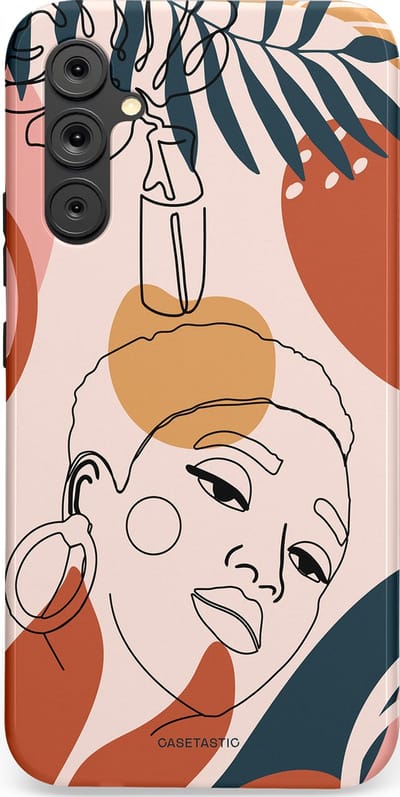 Casetastic Hoesje Geschikt voor Samsung A34 (5G) - Stijlvolle Beschermende Duo-layer Case - Ochtend blush