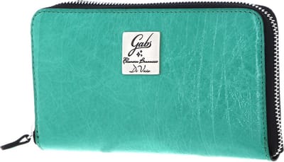 Gabs Leren Portemonnee GMONEY17 Naplak Silver Wallet Peperita Mintgroen