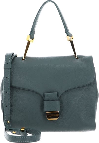 COCCINELLE Leren Handtas Schoudertas COCCINELLE NEOFIRENZE SOFT Handbag Grained Leather Kale Green Groen