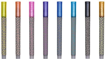 Moses Viltmarkers Flowers & Friends Junior 13,5 Cm Zilver 8 Stuks