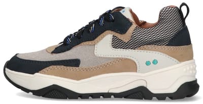 BunniesJR 225877-129 Jongens Lage Sneakers - Blauw - Leer - Veters