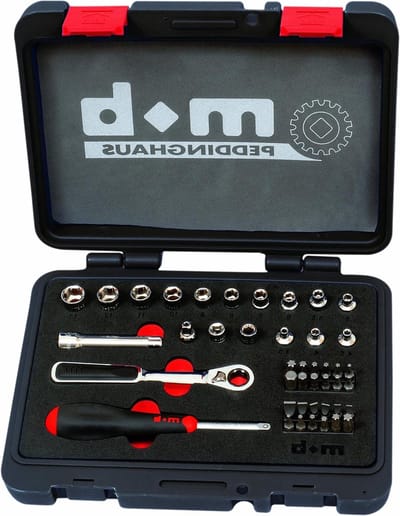 Doorsteekratelset - Doppenset - Klussen en reparaties - 43-delige set - 35-13 mm - Grijs
