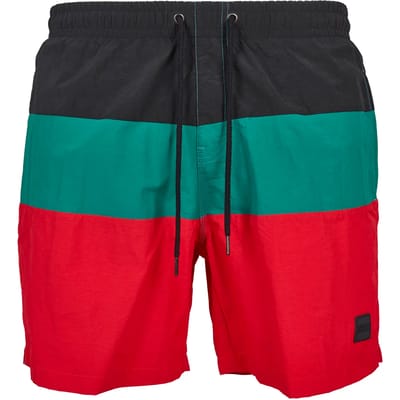 Urban Classics - Color Block Zwemshorts - L - Zwart