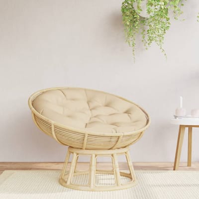 vidaXL - Zitkussen - rond - Ø - 100x11 - cm - oxford - stof - beige