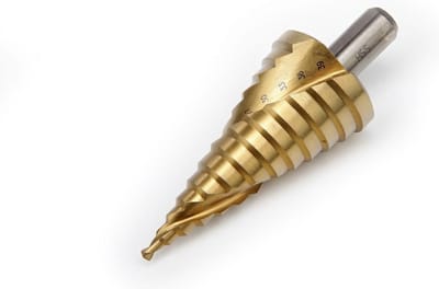 HBM 6-39 mm HSS tin gecoate trapgatboor / stappenboor / piramideboor voor metaal, 13 mm opname