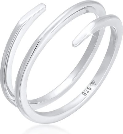 Elli - Ring - Dames Wikkel Gedraaid Filigraan Trend in 925 Sterling Zilver - Dames