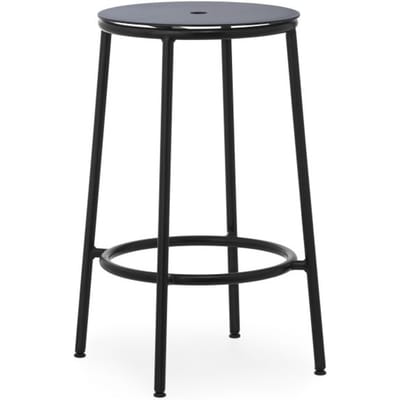 Normann Copenhagen Circa Barkruk  - aluminium zwart - 65 cm