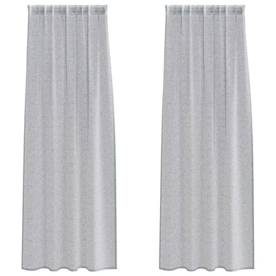 vidaXL Voile Gordijn 2 st Donkergrijs 225 x 140 cm Polyester
