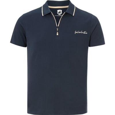 Jan Vanderstorm herren Poloshirt - 56/58 - donkerblauw - Plus Size