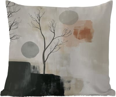 Tuinkussen - Wabi sabi - Beige - Plant - 40x40 cm - Weerbestendig