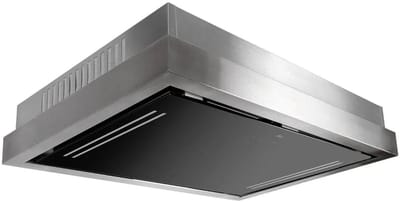 PlafondAfzuigkap - Afzuigkap - Gurari GCH C 343 IS 90 BL PRIME - inbouw Afzuigkap 90cm - roestvrij staal /zwart - glas - 1000m³/h
