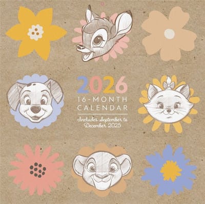 Disney Classics Artist Series Unisex Muurkalender - meerkleurig - Standard
