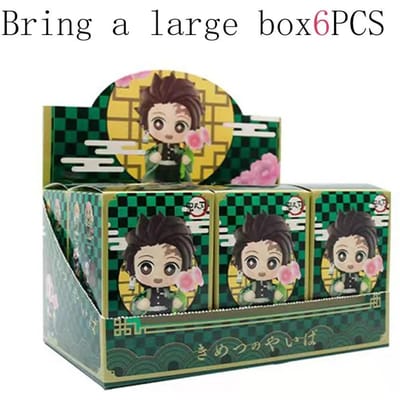 Demon Slayer Kimetsu no Yaiba Q Versie Figuur Blind Box Set 12 Stijlen Anime Karakters Verzamelfiguren Poppen Perfect Cadeau