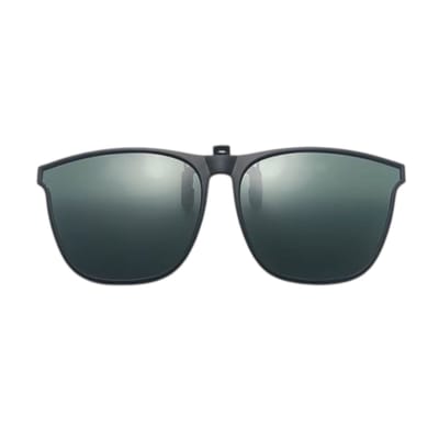 Loud and Clear® Clip On Zonnebril - Rechthoekig - Overzet - Opzet - Heren - Dames - Groen - Opklapbaar - Gepolariseerd - 145x55mm