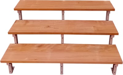 BALI Stalen buitentrap H54cm - 3 treden hardhout - breedte 160cm