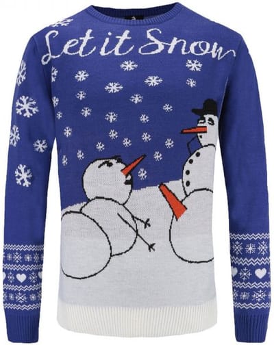 Let it snow - Sneeuwpoppen kersttrui - Maat S - Foute Kersttrui DrunkenDinos - Gebreide kersttrui - Foute trui - Feestkleding - Kerstkleding Fout Kerst Feest - Kerst trui - Kersttrui dames - Kersttrui heren - Lelijke Kersttrui - Grappige Kersttrui