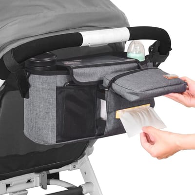 Buggy Organizer Kinderwagen Tas met Bekerhouders - Universele Pasvorm voor Alle Kinderwagens