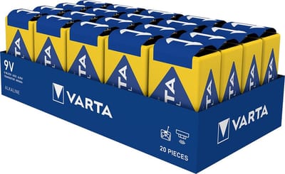 Doosje 20x Varta industrial  MN1604 9V E-Blok