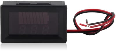 Spanningsstroom DC Display - Digitale Ampèremeter - Accu Monitoren - Twee-draads Systeem - 4.8 x 3 x 2 cm - Rood