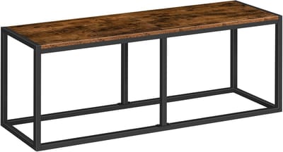Eetkamerbank - Keukenbank - Comfortabel Zitten - Hoge Belastbaarheid 200kg - 120x30x46.5cm - Rustiek Bruin Zwart