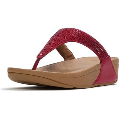 FitFlop FitFlop Lulu Dames Teenslipper - Rood - Met Glitters en Sierstenen ROOD - Maat 36