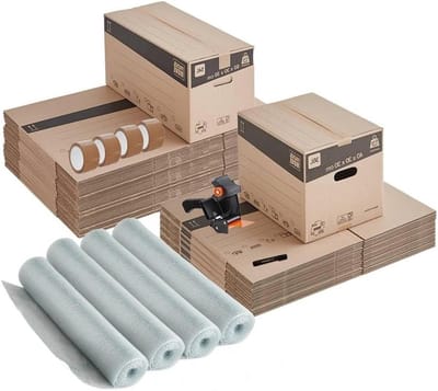 Verhuisset T5/T6 + zwarte marker en 4 gratis lijm, Verhuisdozen