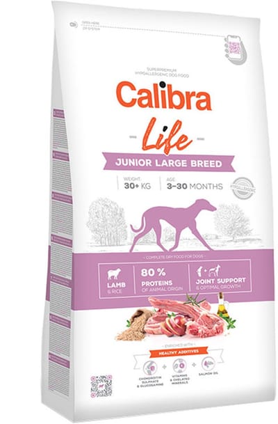 Calibra Dog Life Junior Large Breed - Lam - 2,5 kg