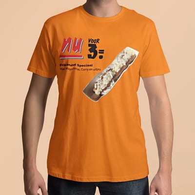 Oranje T-shirt Frikandel Speciaal XS