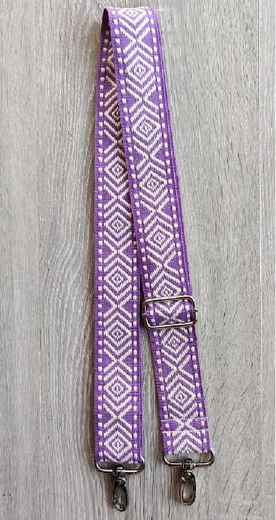SWAN - Tassenriem - bag straps - tassenband - schouderband - camerariem - verstelbaar - lila - zilveren gesp - 40 mm