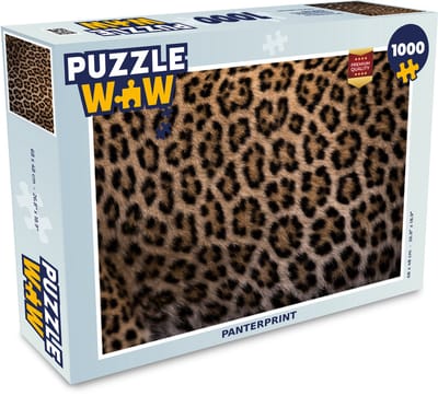 Puzzel Panterprint - Legpuzzel - Puzzel 1000 stukjes volwassenen