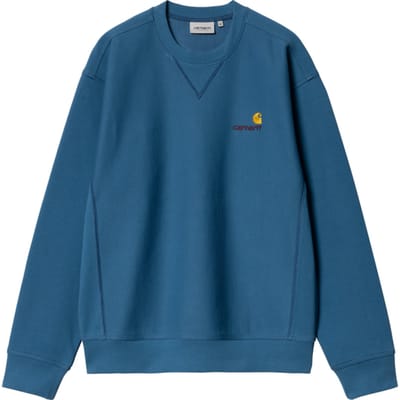 Carhartt Wip American Script Sweatshirt Blauw