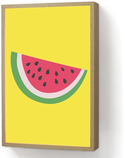 Wandlamp 40x60 cm - Oplaadbaar - Fruit - Watermeloen - Geel - Wandlampen binnen woonkamer - Slaapkamer lamp - Decoratieve nachtlamp - Vloerlamp draadloos