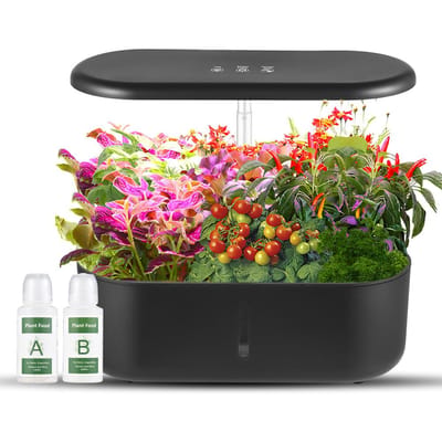 Plantlicht voor kamerplanten Fruit-/groentemodus Touchscreen 24W Volledig spectrum 104 LED Bureaugroei 220V EU plug zwart