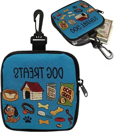 Honden Trainings Tas - Snacktas Heuptas - Hondentraining Belonen - Eénhandige Bediening - 10 x 10 x 2 cm - Zwart