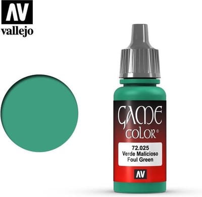 Vallejo Hobbyverf Acrylverf - 72025 Game Color - Foul Green - Acryl - Verf flesje - 18 ml