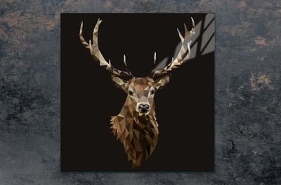 TMK ArtDeko - Snijplank - 50x52 cm - Hert - Glasplaat